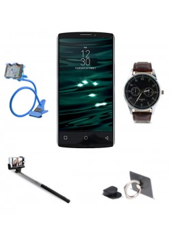 5 in 1 Bundle Offer, Kimfly Z9 Smartphone, Mobile Holder, Selfie Stick, Mobile Phone Ring Holder, Yazole Fashion Watch
